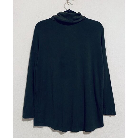 Lou Grey LOFT Top Womens Medium Gray Signature Softblend Knit Lite Cowl Neck - Picture 3 of 6